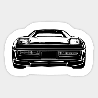 C4 Corvette Sketch Art Sticker